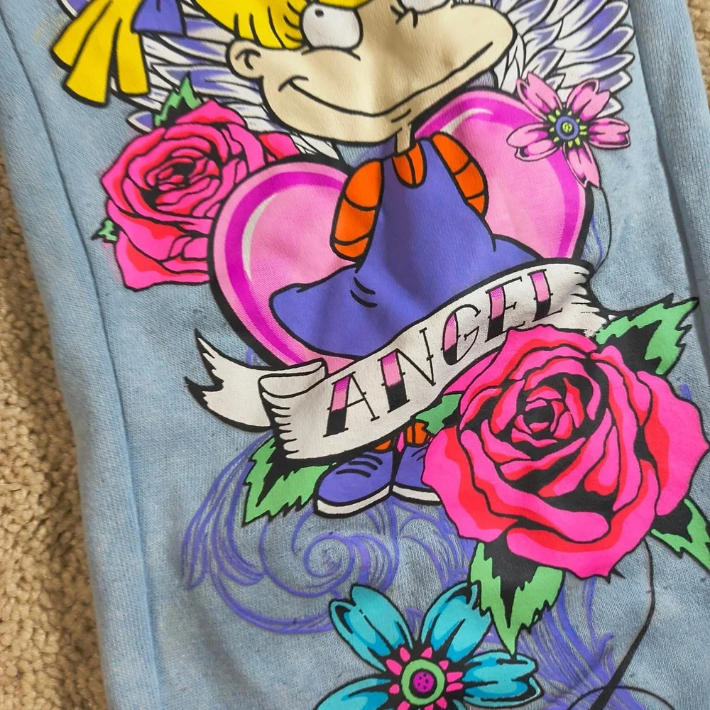 Rugrats Angelica Sweats Women's Size S 90s Nickelodeon Graphic Joggers Y2K Retro
